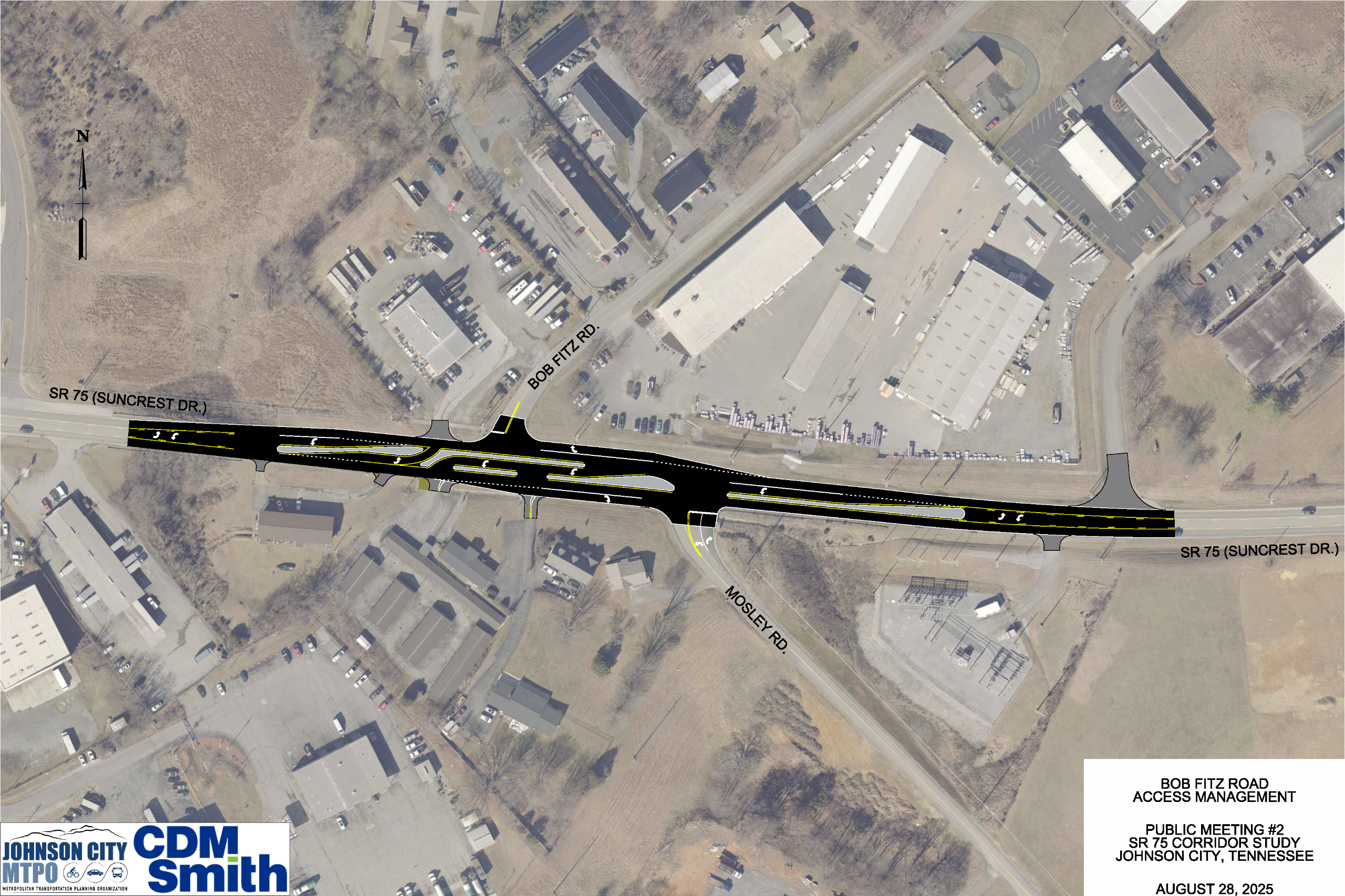Drawing of Bob Fitz Road Improvements